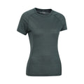 Khaki Green - Side - Mountain Warehouse Womens-Ladies Summit Merino Wool Thermal Top