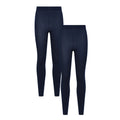 Navy - Front - Mountain Warehouse Womens-Ladies Brushed Isotherm Thermal Leggings (Pack of 2)