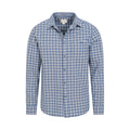 Navy - Pack Shot - Mountain Warehouse Mens Driftwood Checked Organic Shirt