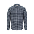 Dark Blue - Front - Mountain Warehouse Mens Driftwood Checked Organic Shirt