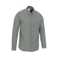 Khaki Green - Side - Mountain Warehouse Mens Driftwood Checked Organic Shirt