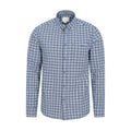 Navy - Front - Mountain Warehouse Mens Driftwood Checked Organic Shirt