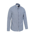 Navy - Side - Mountain Warehouse Mens Driftwood Checked Organic Shirt