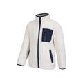 Beige - Lifestyle - Mountain Warehouse Childrens-Kids Atlas Borg Full Zip Fleece Jacket