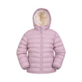 Pale Pink - Front - Mountain Warehouse Childrens-Kids Seasons Faux Fur Lined Padded Jacket