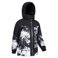 Jet Black - Side - Mountain Warehouse Childrens-Kids Himalayan Abstract Ski Jacket