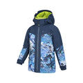 Navy - Lifestyle - Mountain Warehouse Childrens-Kids Himalayan Abstract Ski Jacket