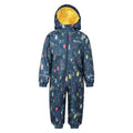 Midnight - Front - Mountain Warehouse Childrens-Kids Spright Trees Waterproof Rain Suit