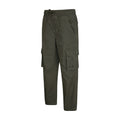 Khaki - Side - Mountain Warehouse Childrens-Kids Jersey Lined Pull-On Cargo Trousers