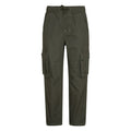 Khaki - Front - Mountain Warehouse Childrens-Kids Jersey Lined Pull-On Cargo Trousers