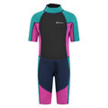 Grape - Front - Mountain Warehouse Childrens-Kids Contrast Panel Wetsuit