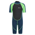 Green - Front - Mountain Warehouse Childrens-Kids Contrast Panel Wetsuit