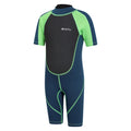 Green - Side - Mountain Warehouse Childrens-Kids Contrast Panel Wetsuit