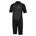 Black - Side - Mountain Warehouse Childrens-Kids Contrast Panel Wetsuit