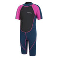 Pink - Side - Mountain Warehouse Childrens-Kids Contrast Panel Wetsuit