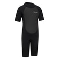 Black - Lifestyle - Mountain Warehouse Childrens-Kids Contrast Panel Wetsuit