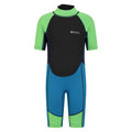 Blue - Front - Mountain Warehouse Childrens-Kids Contrast Panel Wetsuit