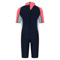 Fuchsia - Back - Mountain Warehouse Childrens-Kids Contrast Panel Wetsuit