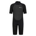 Black - Front - Mountain Warehouse Childrens-Kids Contrast Panel Wetsuit