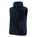 Navy - Side - Mountain Warehouse Childrens-Kids Fleece Gilet