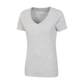 Grey - Back - Mountain Warehouse Womens-Ladies Basic Plain V Neck T-Shirt