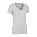 Grey - Side - Mountain Warehouse Womens-Ladies Basic Plain V Neck T-Shirt