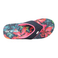 Dark Blue - Back - Animal Womens-Ladies Swish Flower Recycled Flip Flops