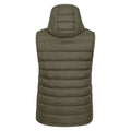 Dark Khaki - Back - Mountain Warehouse Mens Seasons Hooded Padded Gilet