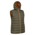 Dark Khaki - Lifestyle - Mountain Warehouse Mens Seasons Hooded Padded Gilet