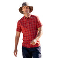 Red - Close up - Mountain Warehouse Mens Cotton Shirt