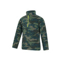 Dark Green - Lifestyle - Mountain Warehouse Childrens-Kids Pursuit Dinosaur Skeleton Half Zip Fleece Top