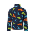 Dark Teal - Back - Mountain Warehouse Childrens-Kids Pursuit Dinosaur Skeleton Half Zip Fleece Top