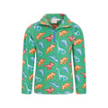 Green - Lifestyle - Mountain Warehouse Childrens-Kids Pursuit Dinosaur Skeleton Half Zip Fleece Top