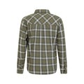 Khaki Green - Back - Mountain Warehouse Mens Clyde Checked Shirt