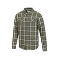 Khaki Green - Side - Mountain Warehouse Mens Clyde Checked Shirt