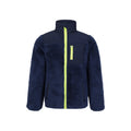 Navy - Front - Mountain Warehouse Childrens-Kids Cosy Recycled Sherpa Fleece Jacket