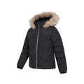 Black - Side - Mountain Warehouse Childrens-Kids Galaxy Short Padded Jacket