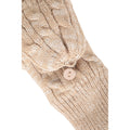 Beige - Side - Mountain Warehouse Womens-Ladies Faux Fur Lined Fingerless Gloves