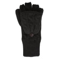 Black - Front - Mountain Warehouse Womens-Ladies Faux Fur Lined Fingerless Gloves