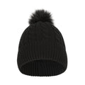 Black - Front - Mountain Warehouse Womens-Ladies Pom Pom Faux Fur Lined Beanie