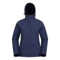 Dark Blue - Front - Mountain Warehouse Womens-Ladies Arctic Faux Fur Lined Water Resistant Soft Shell Jacket