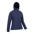 Dark Blue - Pack Shot - Mountain Warehouse Womens-Ladies Arctic Faux Fur Lined Water Resistant Soft Shell Jacket