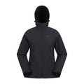 Jet Black - Front - Mountain Warehouse Womens-Ladies Arctic Faux Fur Lined Water Resistant Soft Shell Jacket