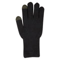 Black - Front - Mountain Warehouse Mens Gripped Waterproof Knitted Winter Gloves