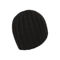 Black - Back - Mountain Warehouse Mens Faux Fur Lined Beanie