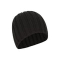 Black - Front - Mountain Warehouse Mens Faux Fur Lined Beanie