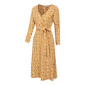 Mustard - Side - Mountain Warehouse Womens-Ladies Santorini Floral Long-Sleeved Midi Dress