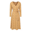 Mustard - Front - Mountain Warehouse Womens-Ladies Santorini Floral Long-Sleeved Midi Dress