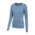 Navy - Side - Mountain Warehouse Womens-Ladies Stance Soft Touch Long-Sleeved T-Shirt