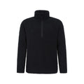 Black - Front - Mountain Warehouse Mens Ted Borg Half Zip Fleece Top